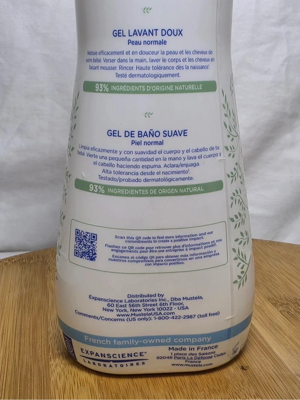 Mustela Gentle Cleansing Gel Hair Body Baby Wash 25.35 oz 750ml Exp 06/2028